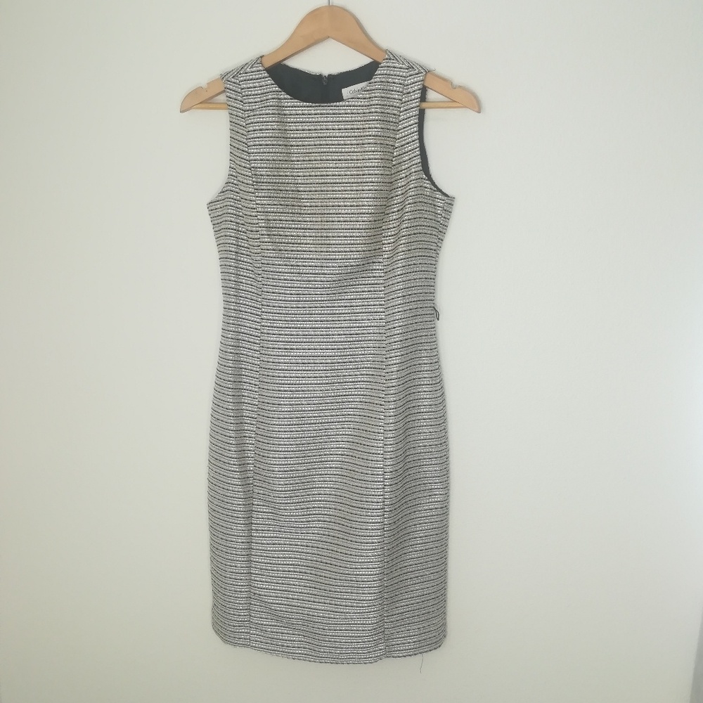Calvin Klein Bodycon Sheath Stripe Dress Size 2X